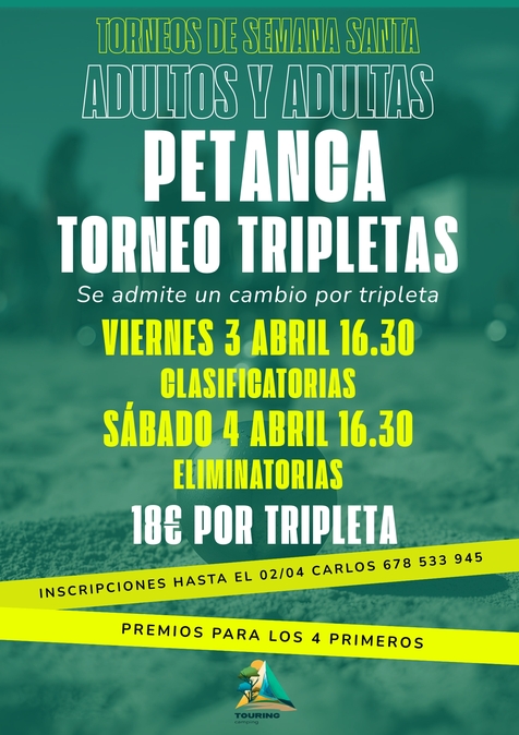 Torneos de Petanca Tripletas