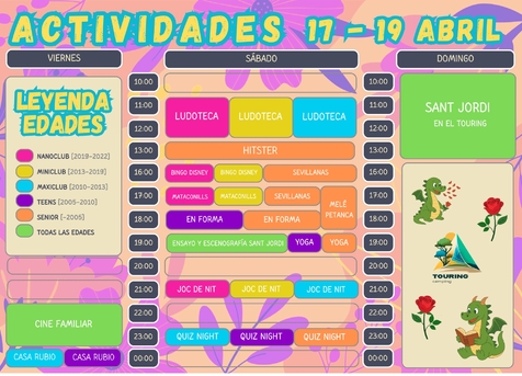 Entertainment April 17th and 19th