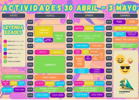 Animació del 30 d'abril al 3 de maig