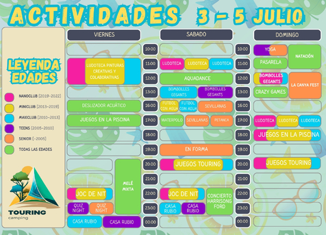 Animació del 3 al 5 de juliol