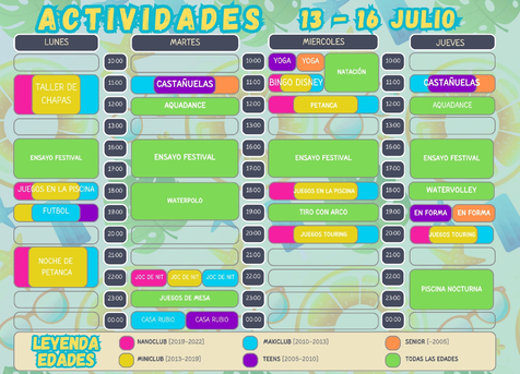 Entertainment July 13th to 16th
