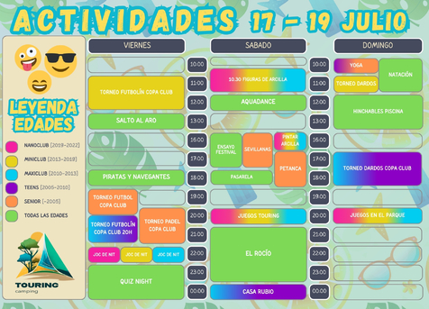 Animación del 17 al 19 de julio