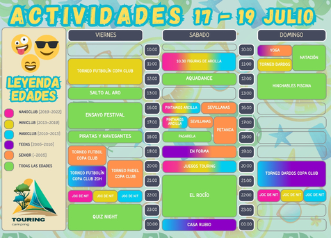 Entertainment July 17th to 19th