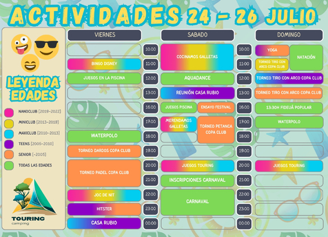 Animació del 24 al 26 de juliol