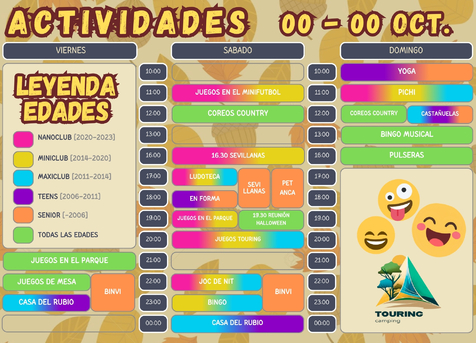Animación del 2 al 4 de octubre